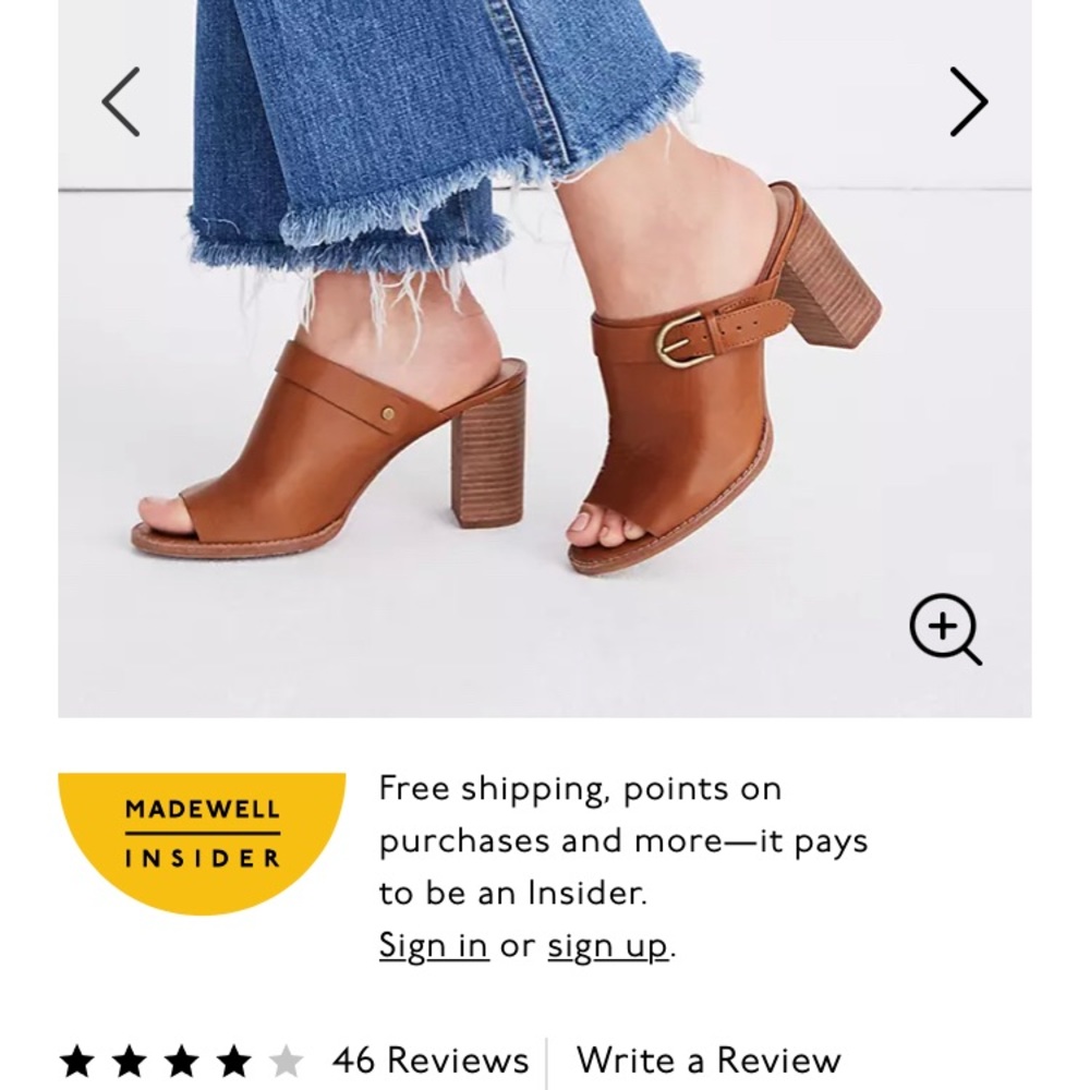 Madewell Riley Convertible Slingback mule .